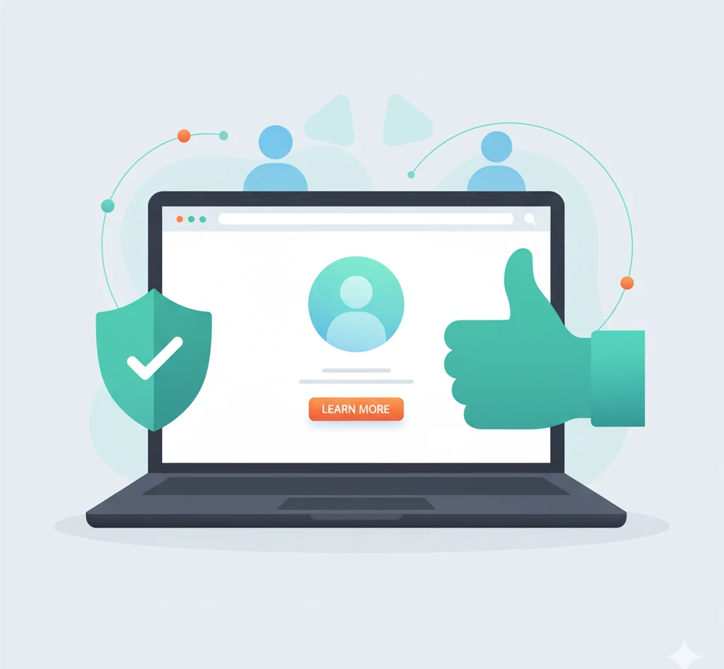 Illustration image of website design on laptop