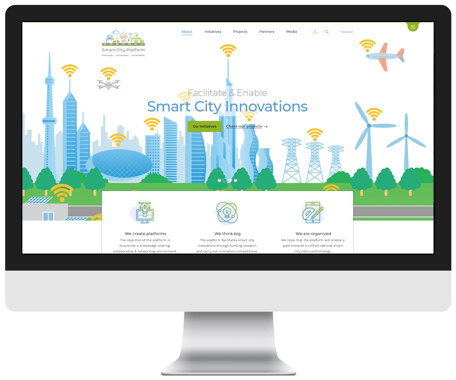 Screenshot of the Smart City Platform — National Portal for Smart Urban Initiatives