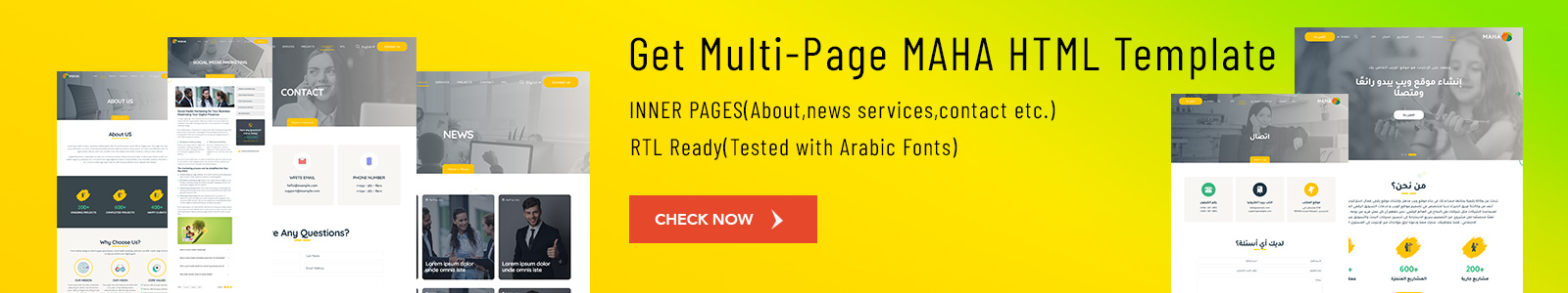 Buy MAHA Multi-page HTML Template